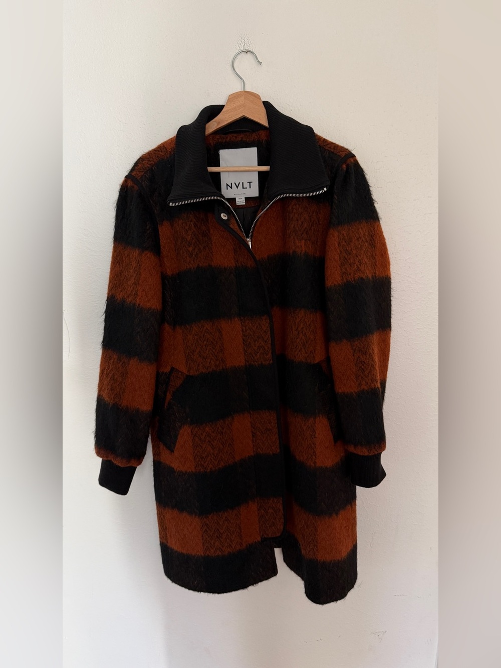 Anthropologie NVLT Brushed Buffalo Check Coat - Picture 6 of 14